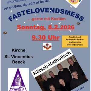 Ortsausschuss Pastoral Beeck lädt ein - Fastelovendsmess