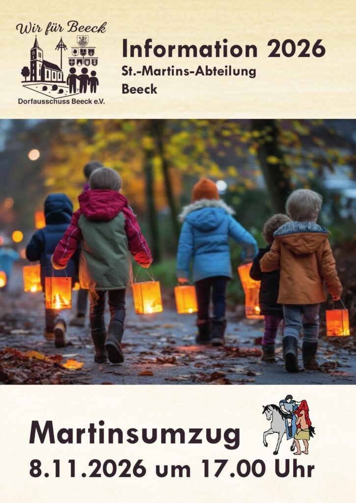 Titelseite des Flyers zum Martinsumzug 2026